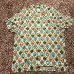 Disney Polynesian 50th Teal and Brown Graphic Shirt xxl